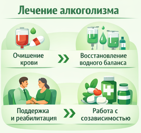 лечение алкоголизма в Череповце этапы